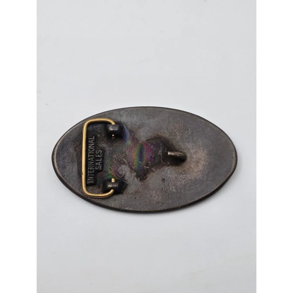 Vintage Brass Top Ten Mid- America Division International Sales Belt Buckle